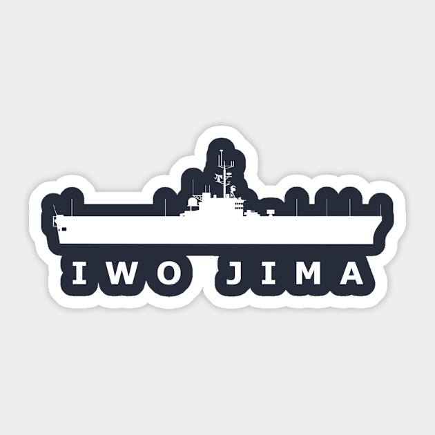 USS Iwo Jima (LPH-2) Sticker by The Warshipologist